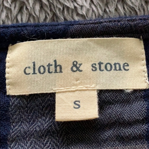 CLOTH AND STONE ANTROPOLOGIE BLOUSE. LACE UP BACK - Picture 4 of 4